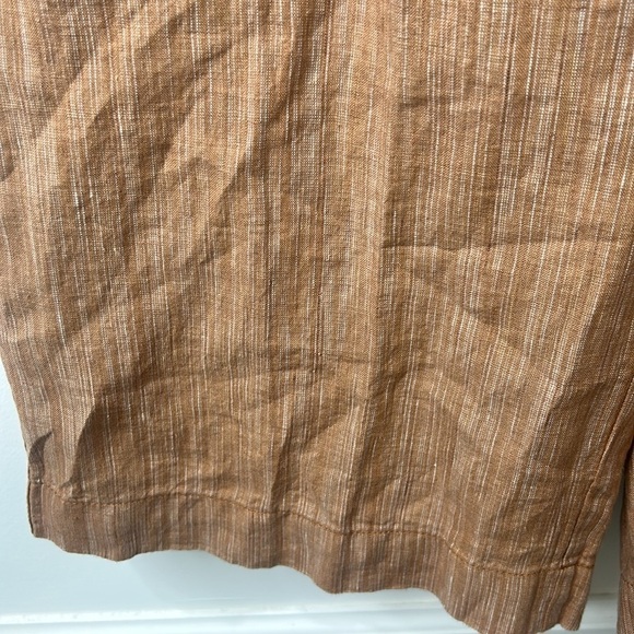 NWT Athleta Cabo Linen Textured Wide Leg Pant, Rain Dance Light Brown SIZE 24 - Picture 12 of 13